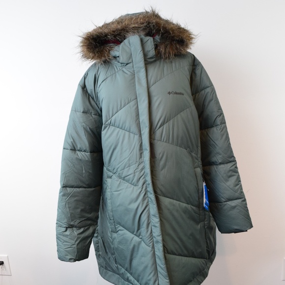 columbia snow eclipse hooded puffer jacket